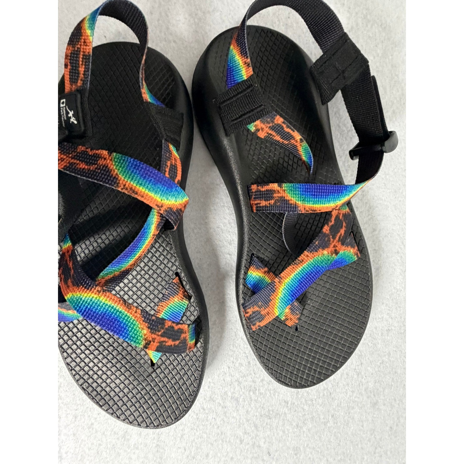 Chaco Z Cloud 2 Sandals Womens 8 National Park Foundation Rainbow Leopard Print