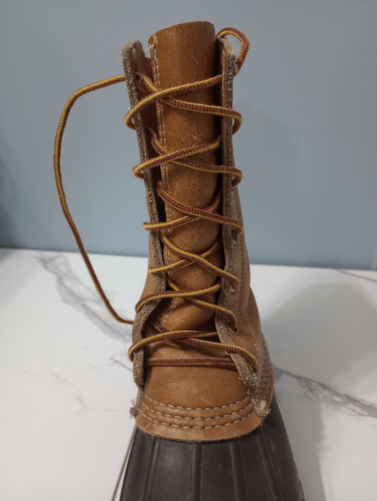LL Bean Maine Hunting Shoe Women 6 Made In USA Outdoor Leather Brown