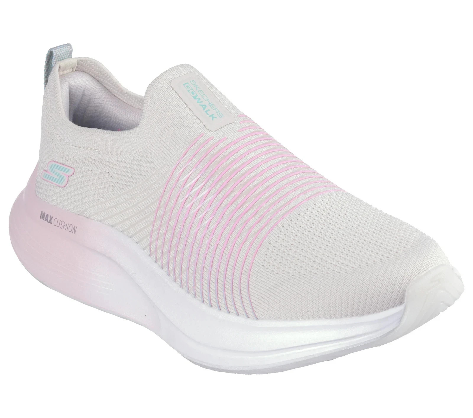 Go Walk Skechers Shoes Natural Slip On Max Cushion Women’s Comfort Sport 125052