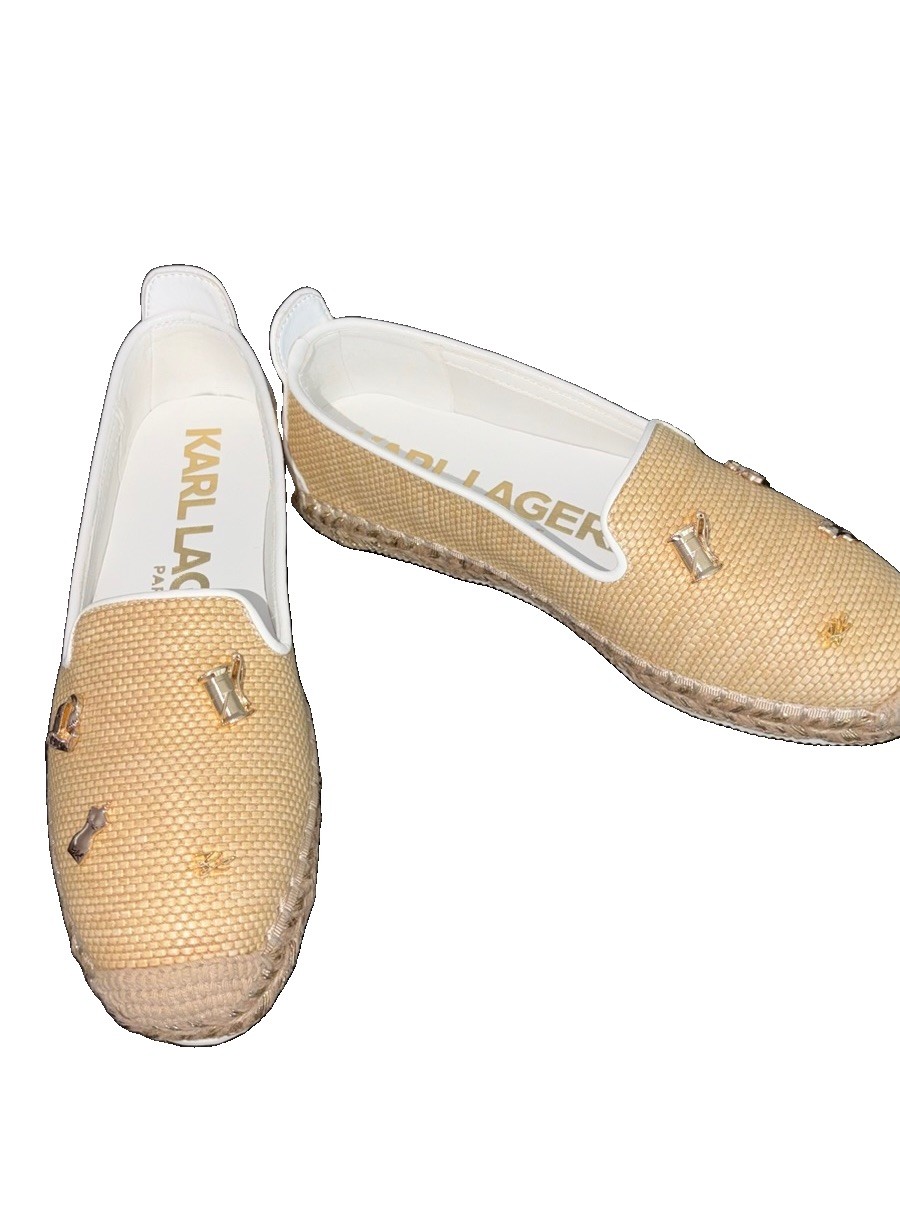 Karl Lagerfeld Paris Womens Michaela Atelier Espadrille Flats Shoes Size 7M New