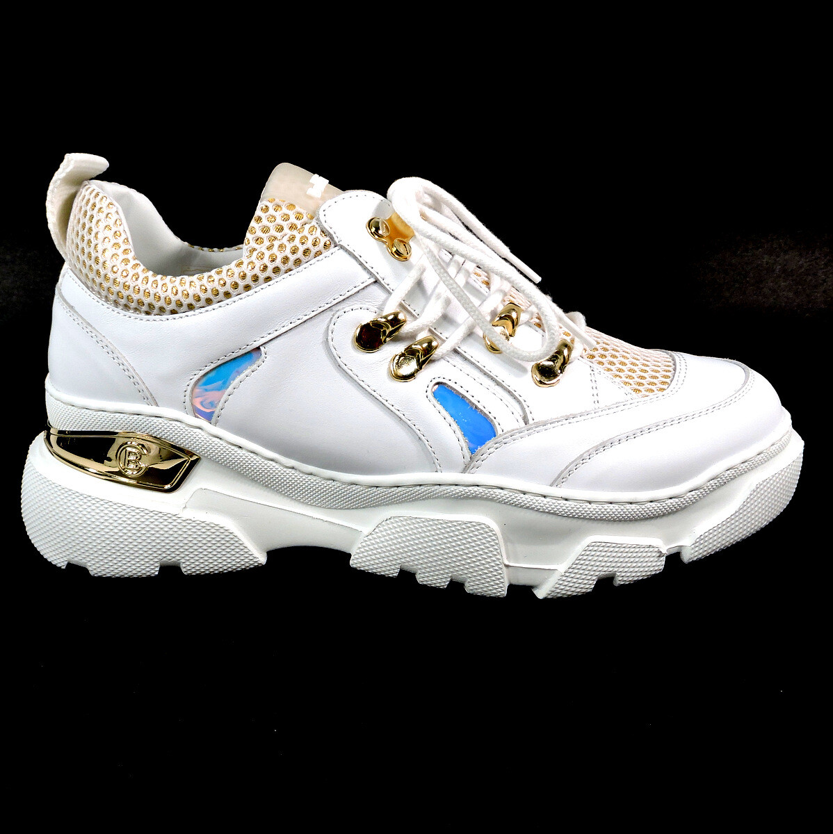 BALDININI 🇮🇹 WOMEN’S WHITE LEATHER COMFORT FASHION SNEAKERS