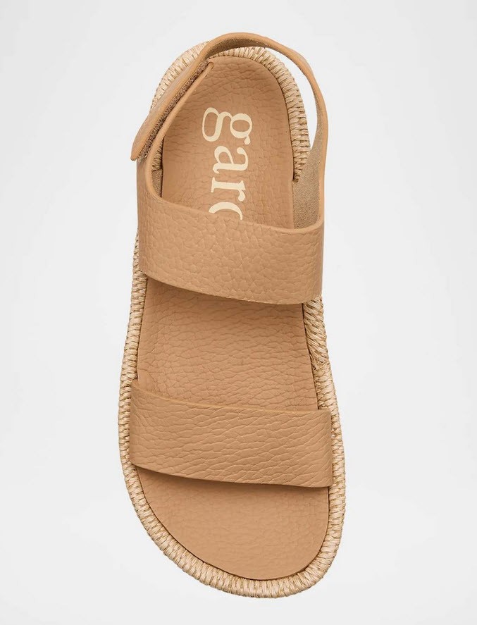 PEDRO GARCIA Lacey Two Band Flatform Leather Sandals In Camel Sz EU39.5/US9.5