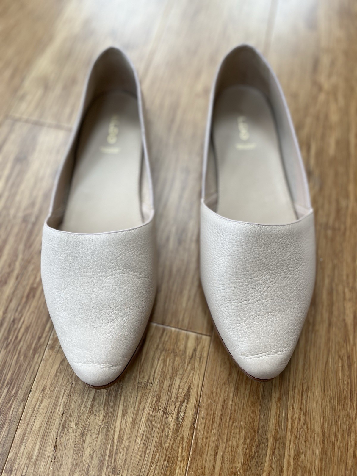 ALDO Women’s Size 10 Pink Leather Slip-On Pointed Toe Flats Textured