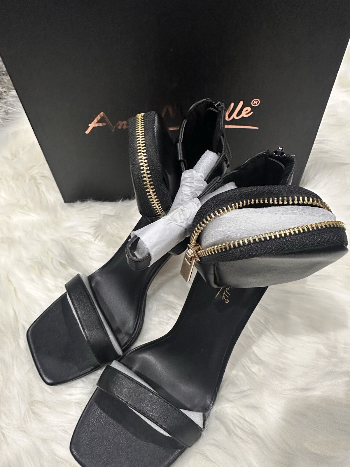 Anne Michelle Women Pocket Heels Size 8.5 Pumps Cosplay Y2K Gothic 4″ heel black