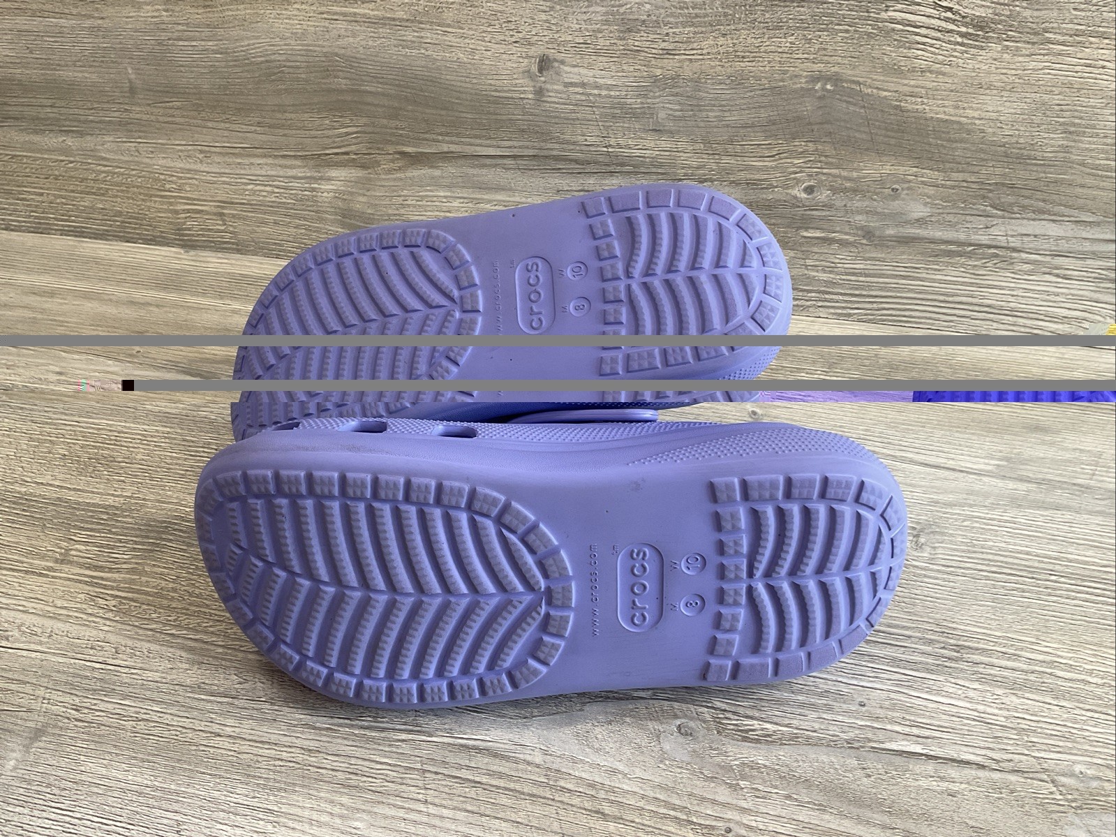 Crocs Womens Classic Crush Platform Chunky Purple lavender Clog 207521 Size 10