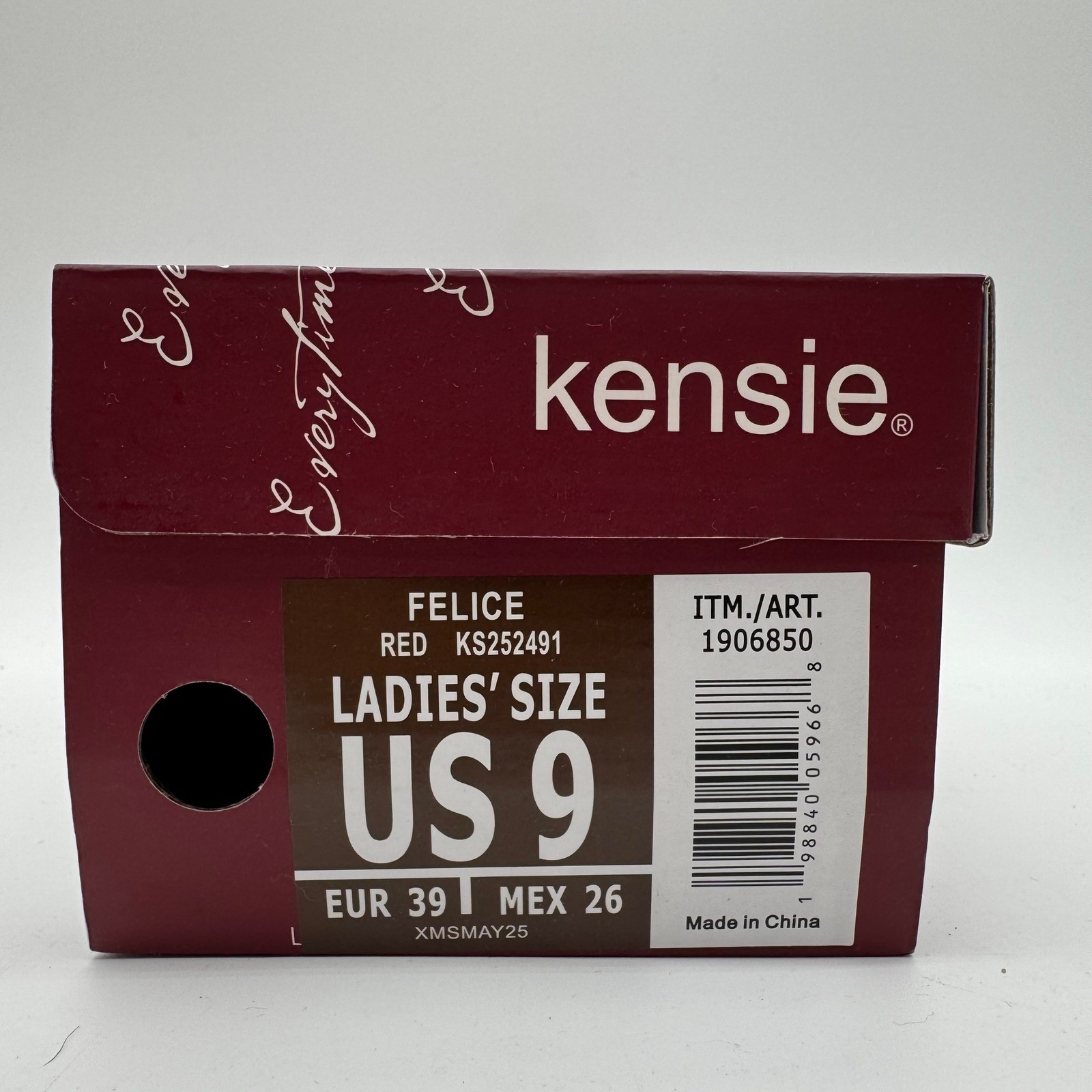 Kensie Women’s Size 9 Red Felice Slingback Flats Patent Shoes