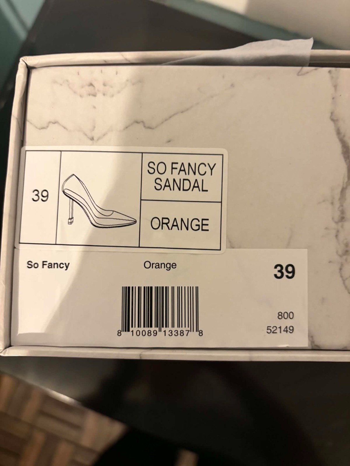 Jessica Rich So Fancy Orange & Clear PVC Stiletto heels – Size 39 (US 9) New