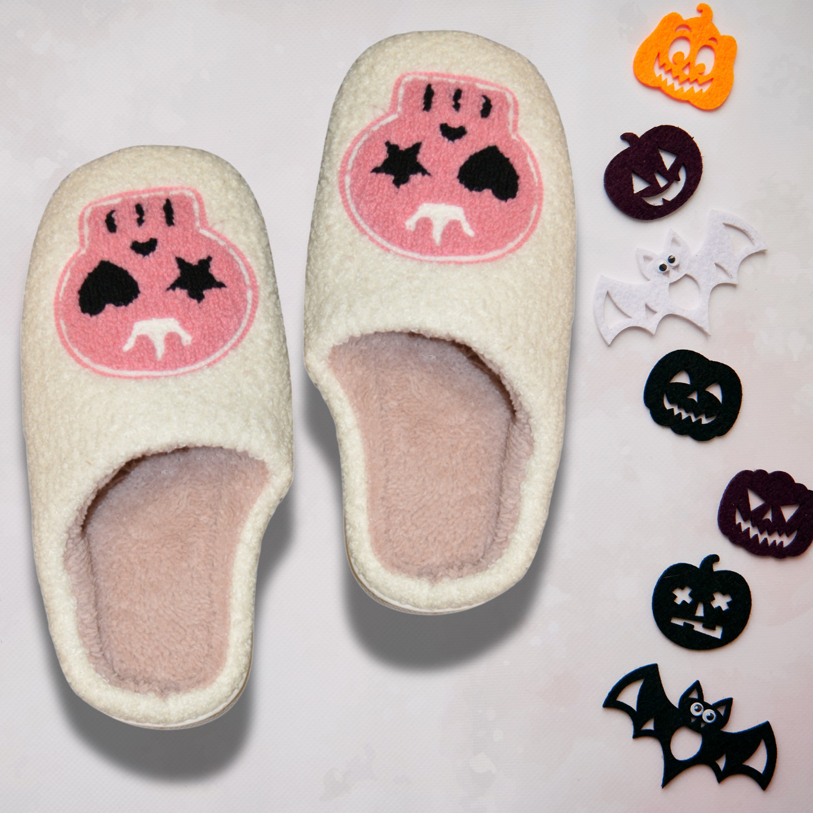 Cute Halloween House Slippers, Indoor or Outdoor, Soft and Plush Home Slippers