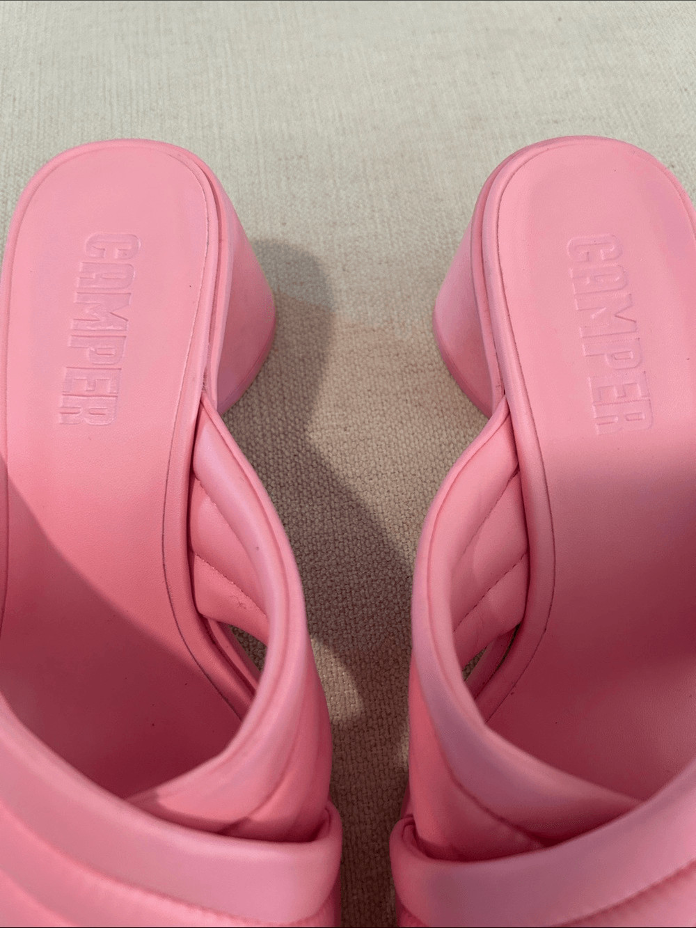 CAMPER Kiara Pink Textile Cross-strap Sandals, Size EU40/US9, NWT No box display