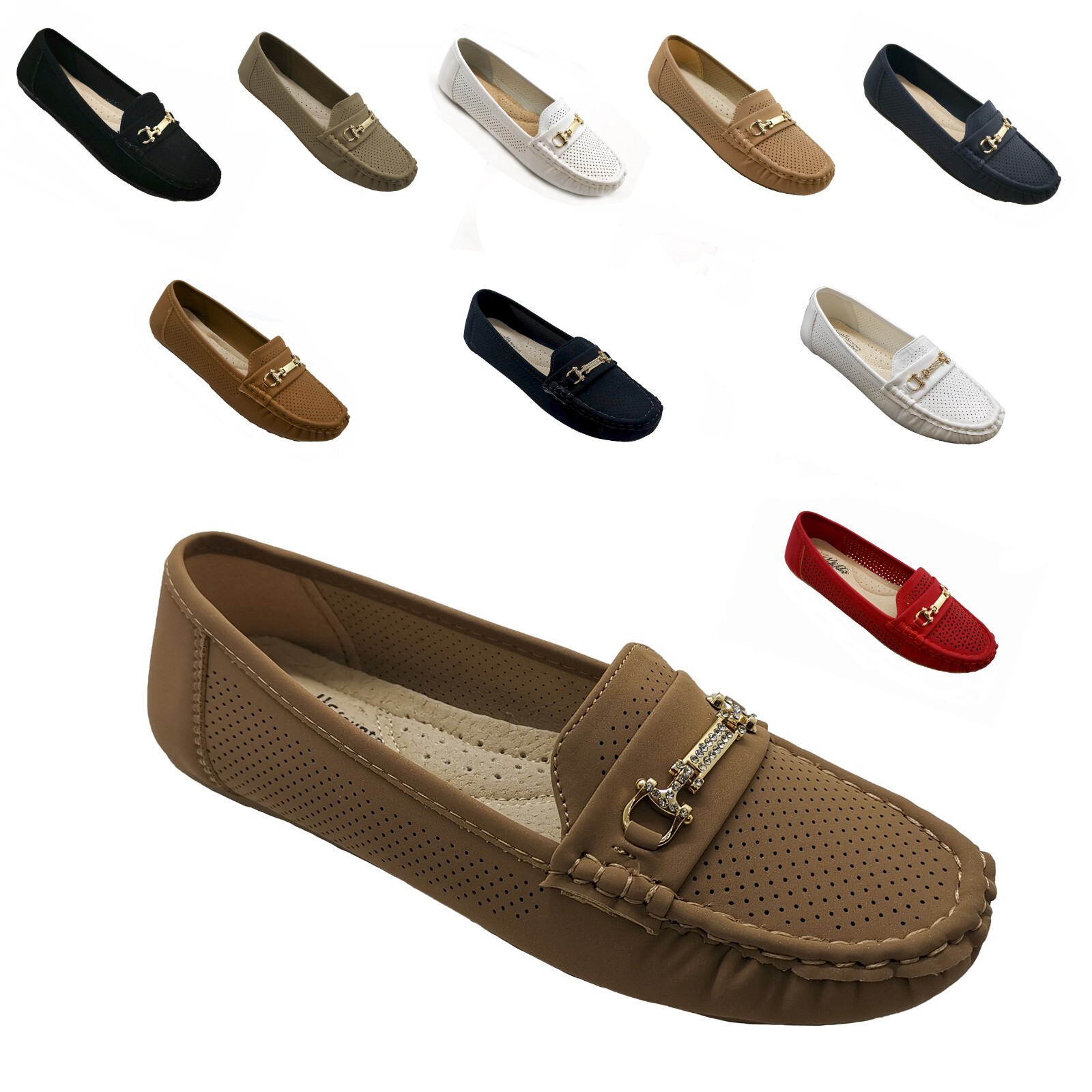 New Women’s Moccasins Slip On Flat Shoes