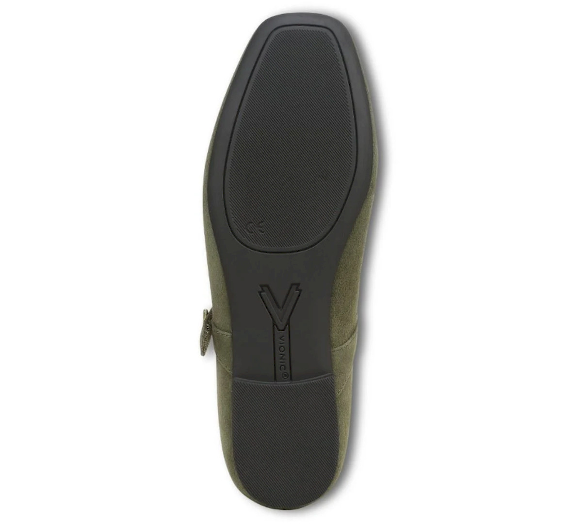 Vionic Alameda Mary Jane Flat – Dark Olive Suede, MEDIUM