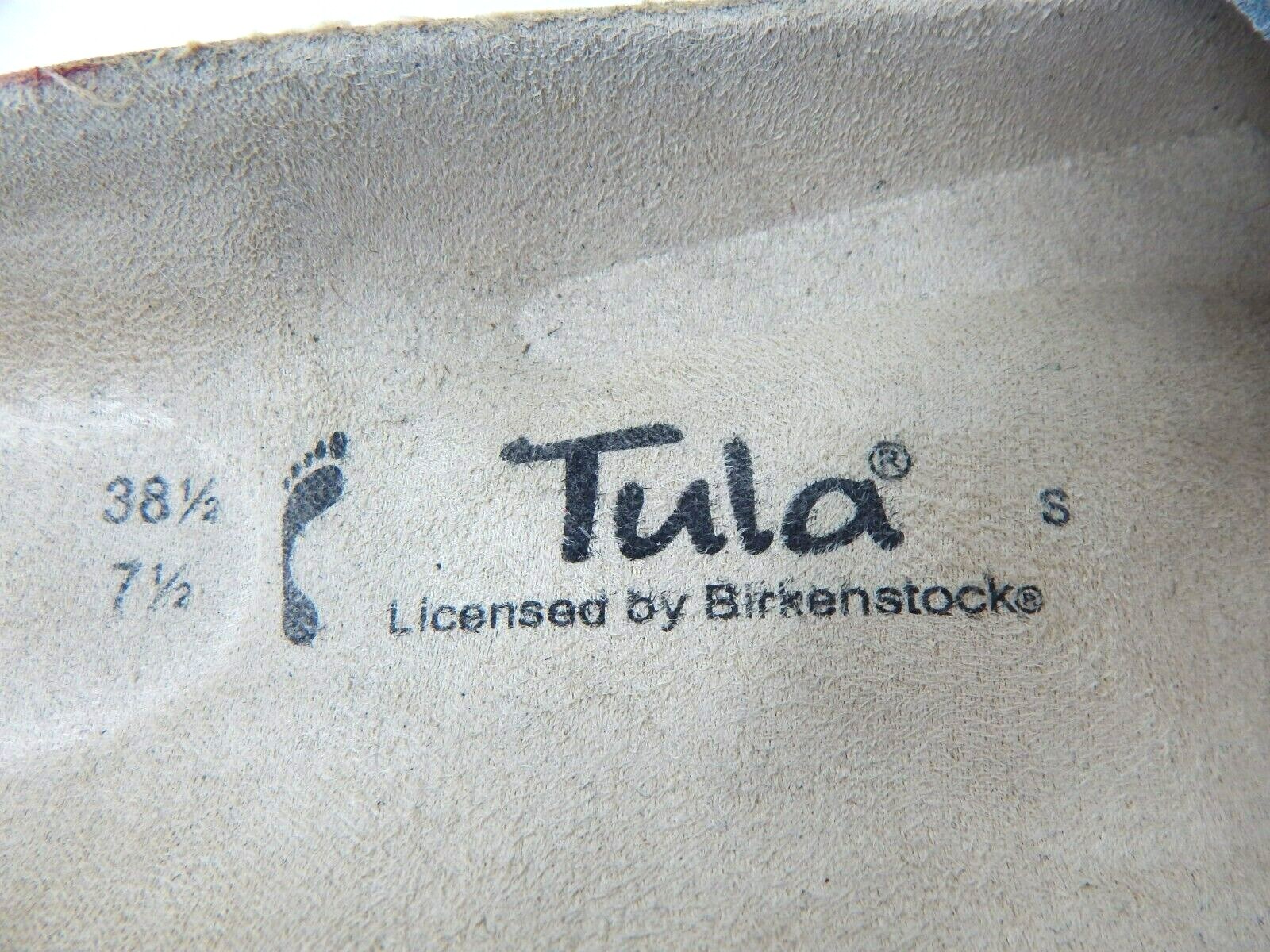 Birkenstock/Tula Blue Birko-Flor Flat Wedge Slide Sandals Sz:7.5 M US/38.5 EU