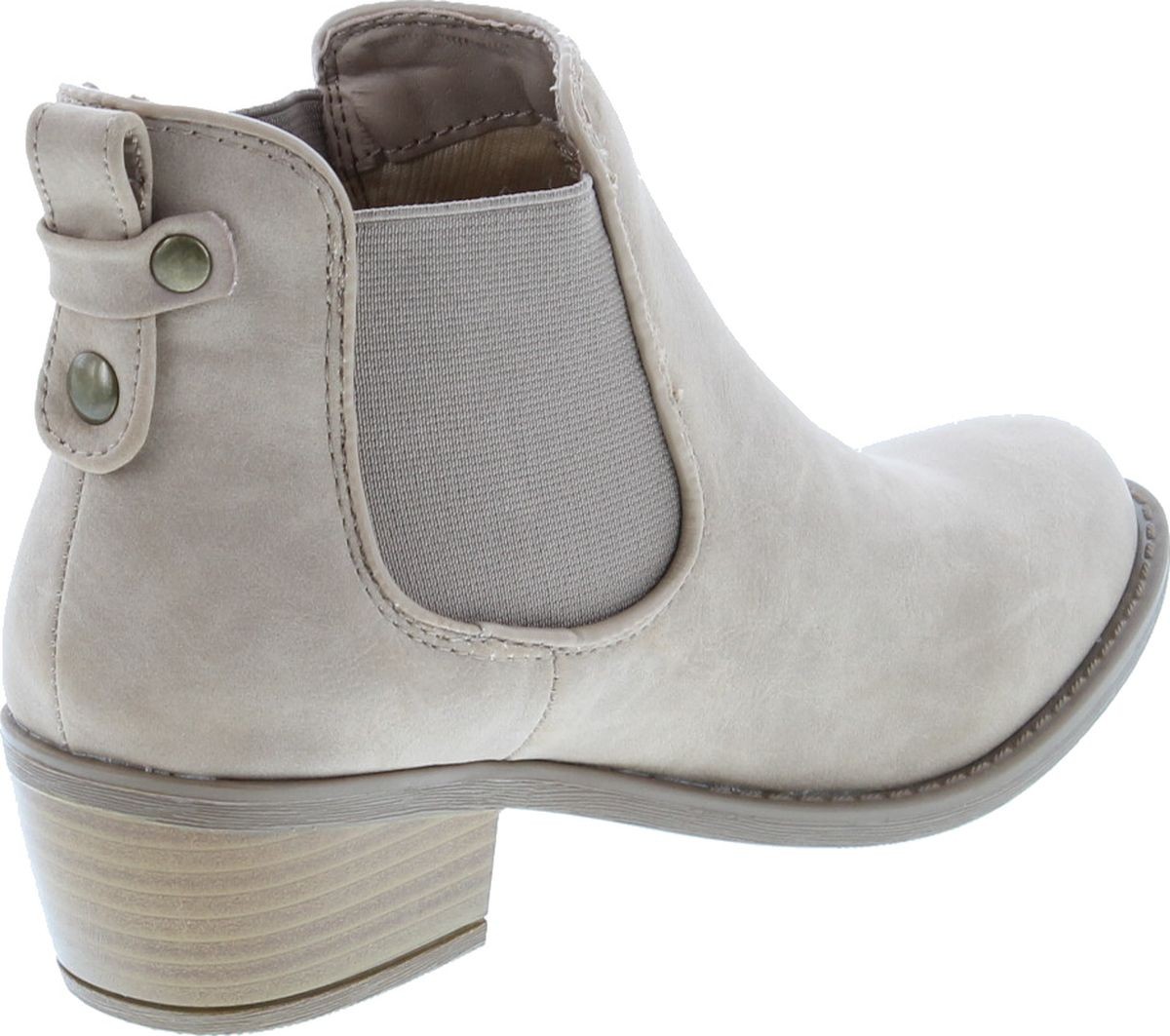 Soda Women’s Chelsea Faux Leather Elastic Side Panel Ankle Boots