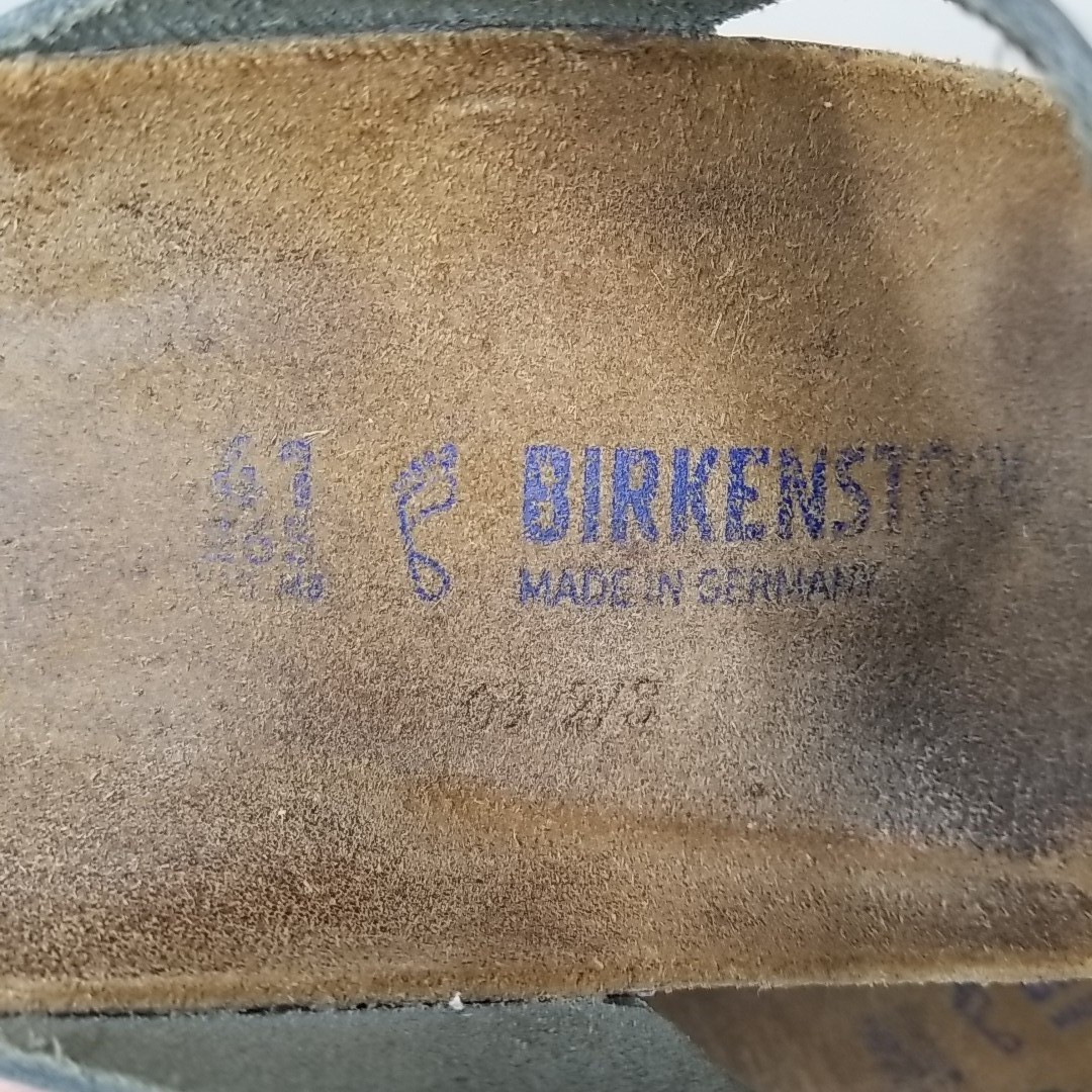Birkenstock Gizeh BS Silver Comfort Leather Sandals Womens sz US 10-10.5/EU 41