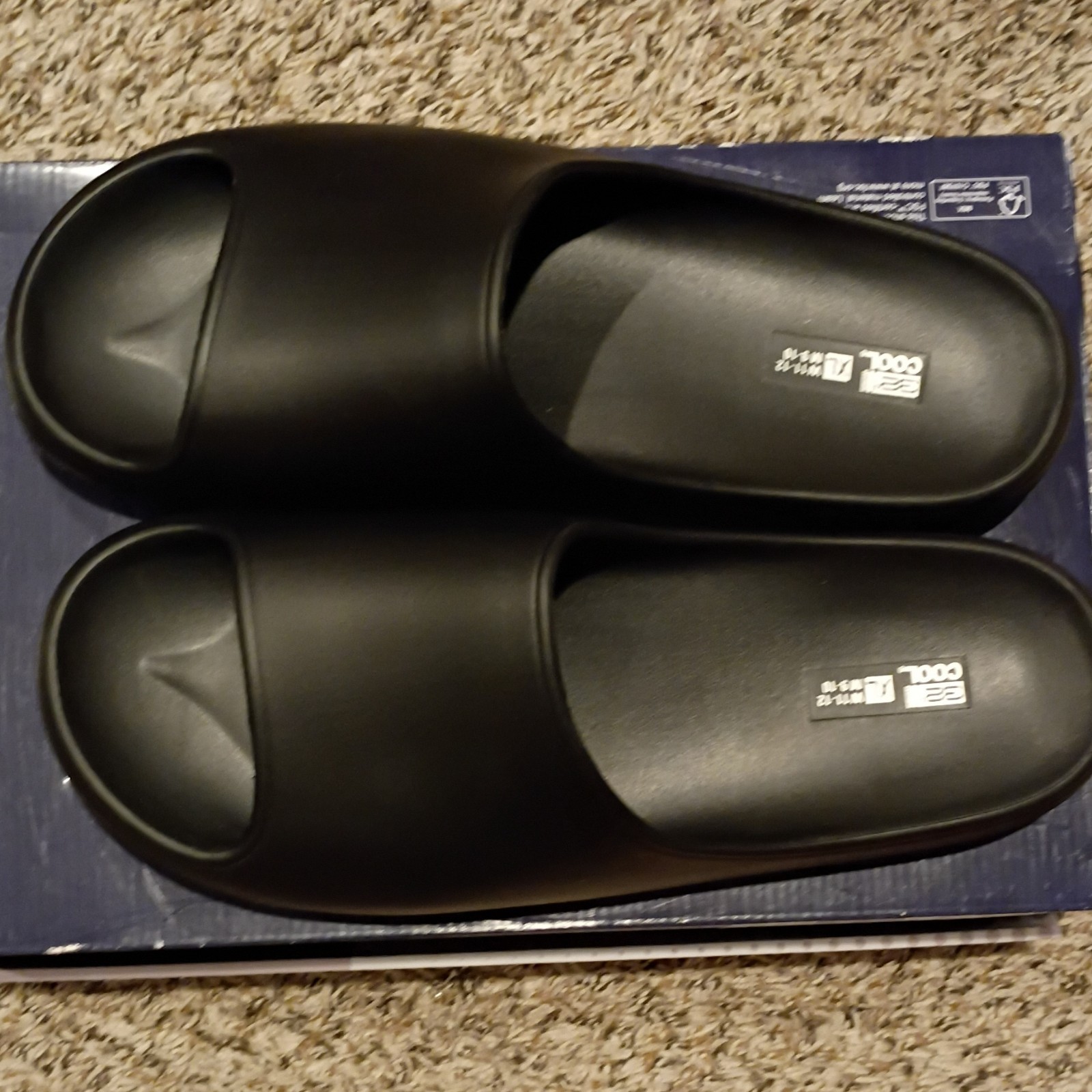 Freedom Moses Women’s Black EVA Foam Logo Slide Slip-On Sandals Size 6