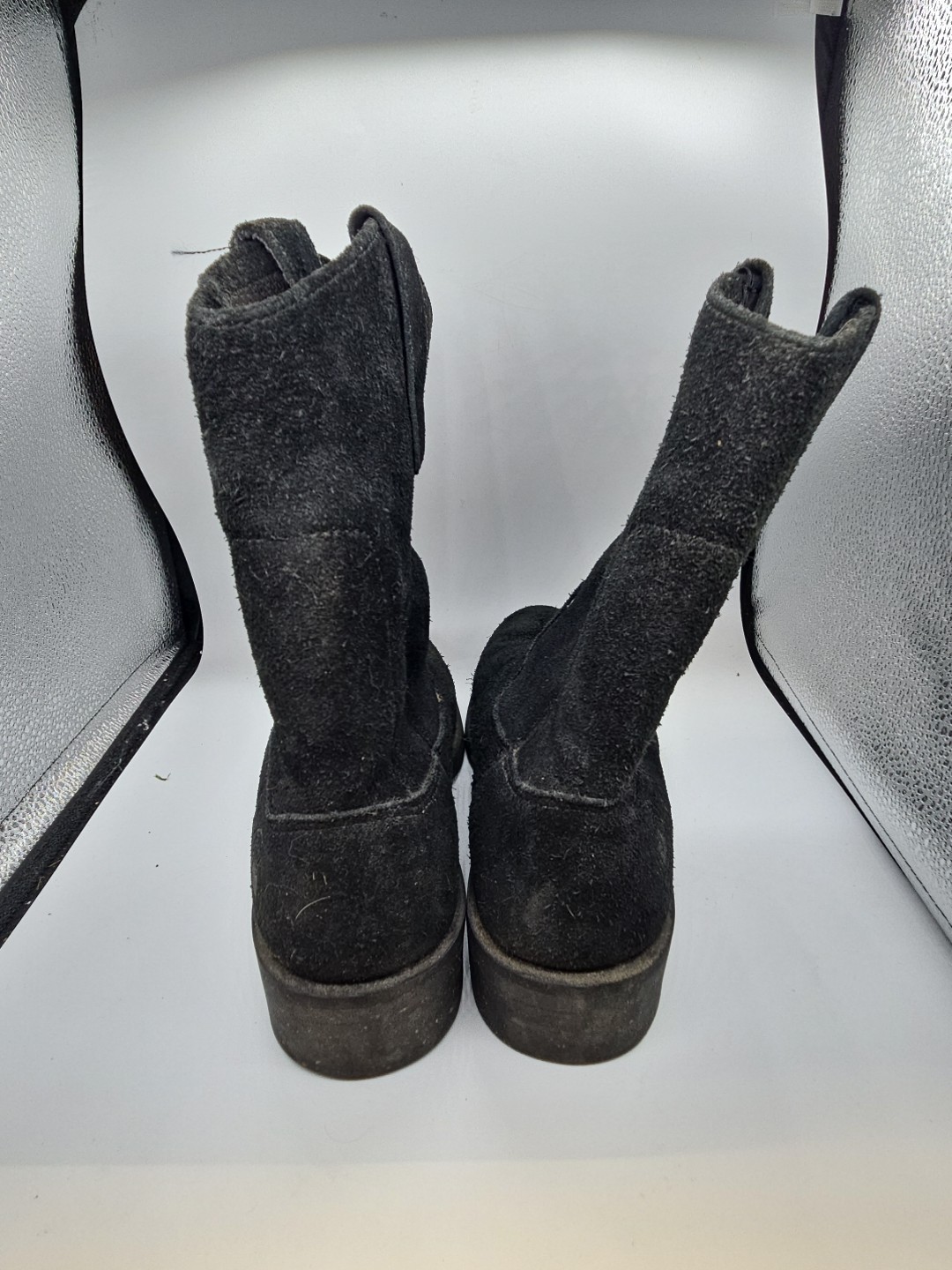 Brahma Black Leather Engineer Boots Womens 8.5 Workwear Grunge Distressed
