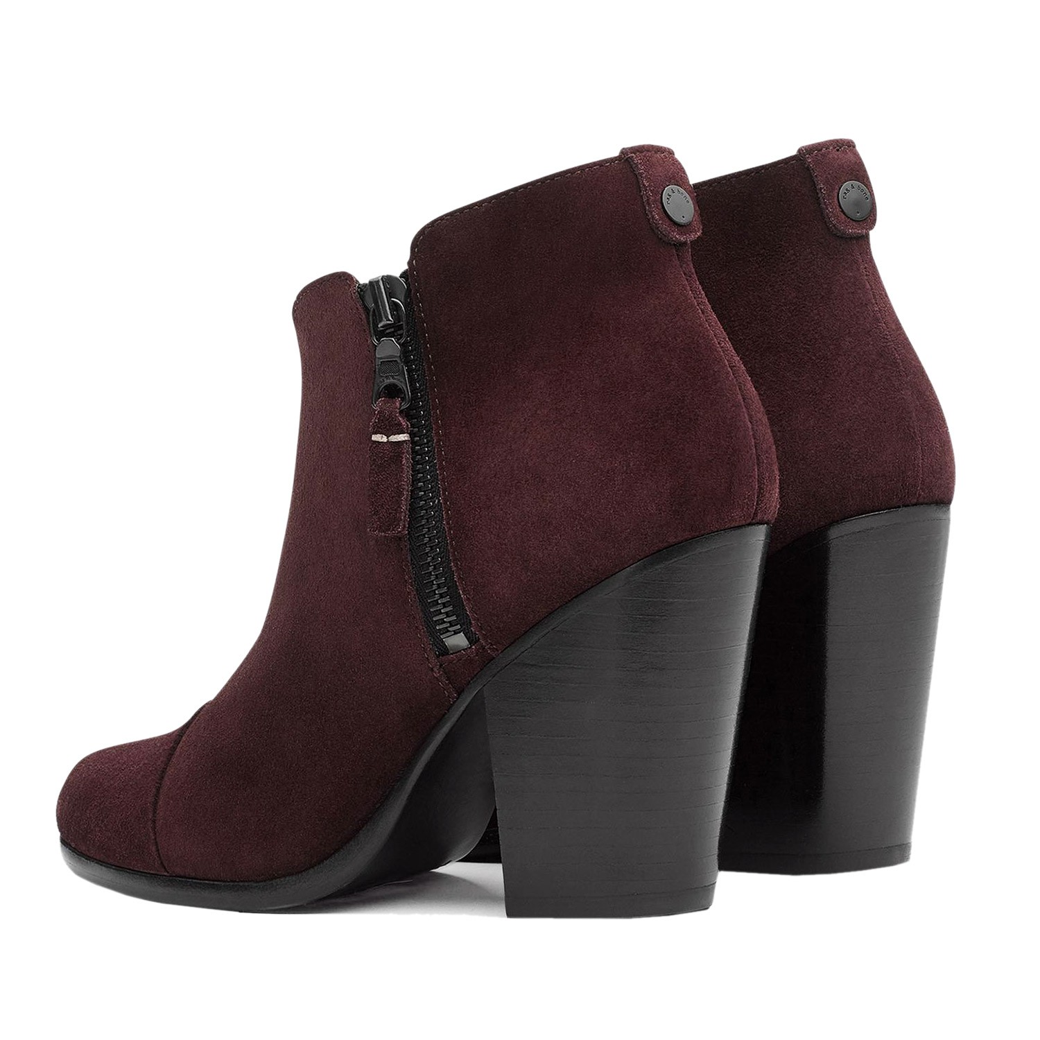 Rag & Bone Womens Margot Suede Ankle Boots US 9.5 Burgundy EU 39.5 – NIB $525