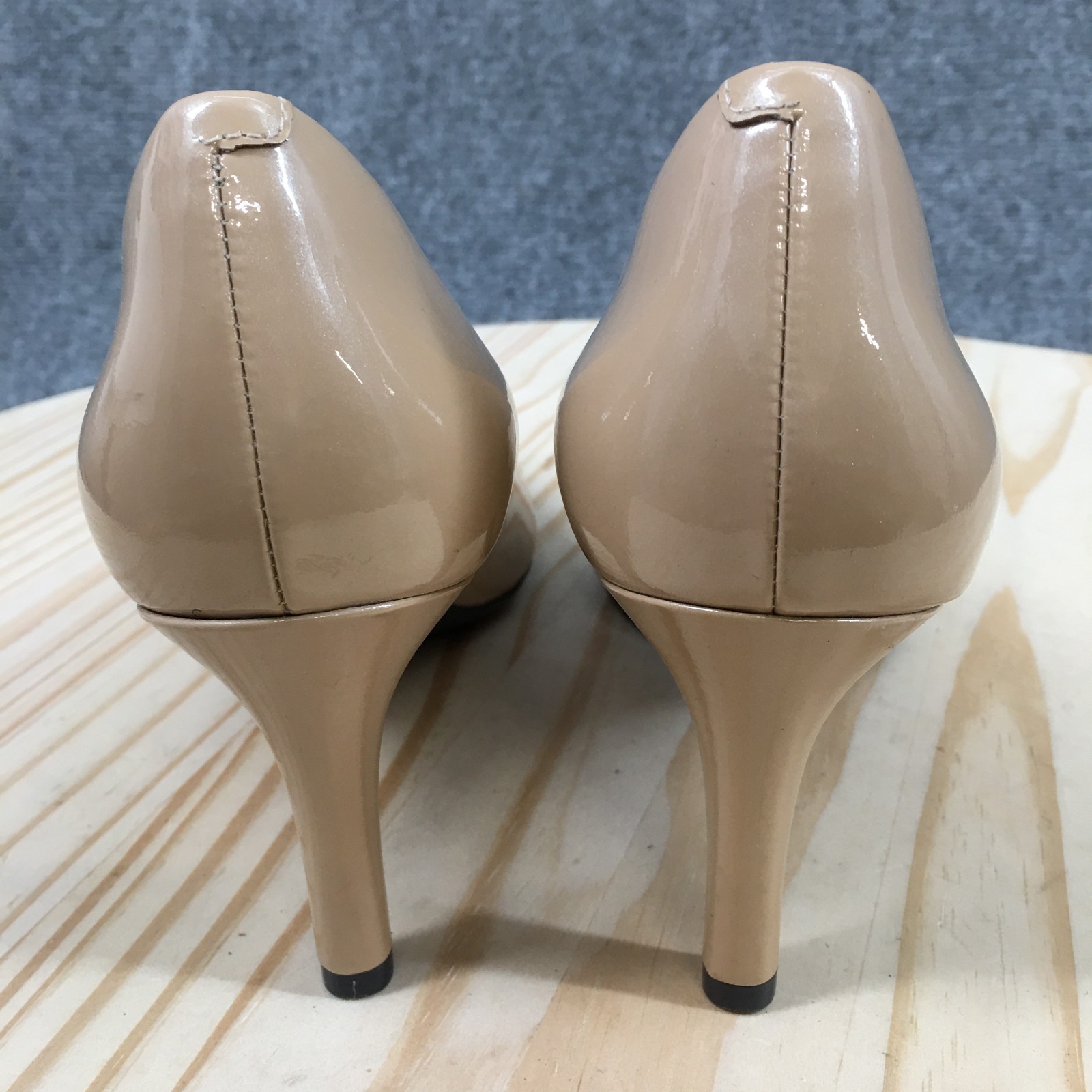 Rockport TruTech Heels Womens 9 M Pointed Toe Pump A11793 Patent Leather Nude