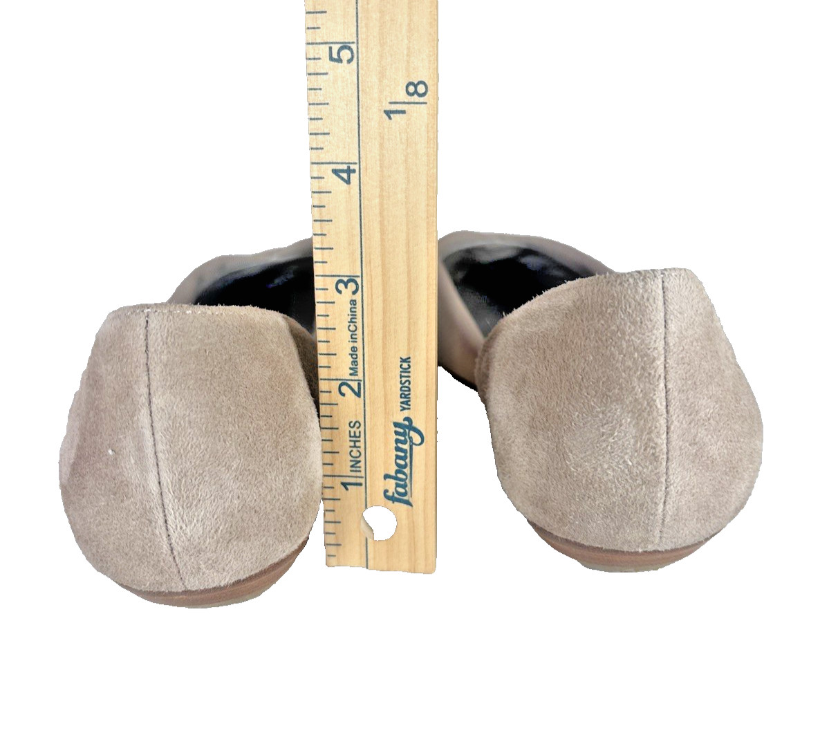 Eileen Fisher Asha Suede Flats Taupe Pointed Toe Slip On Comfort Women 8.5