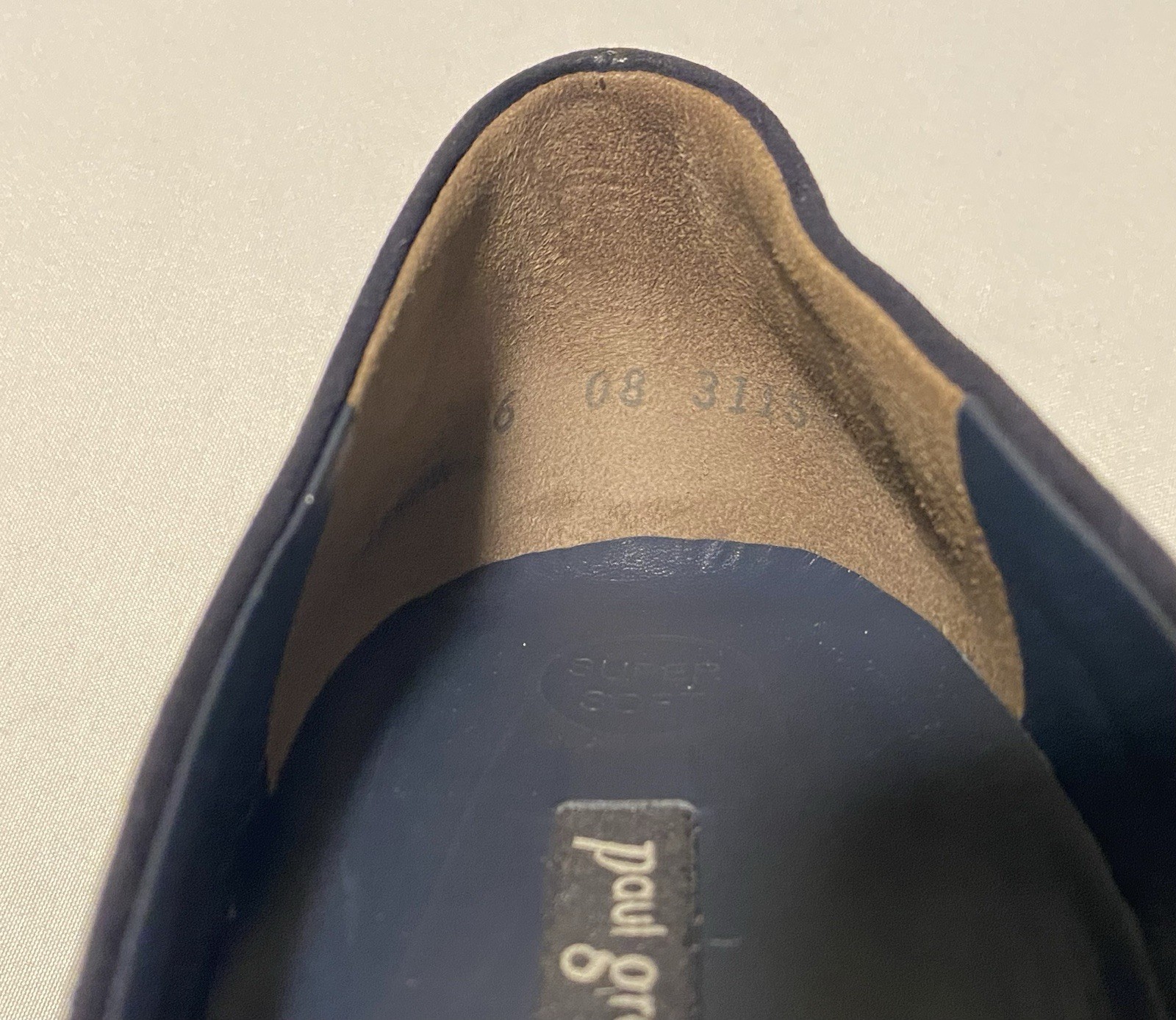 Paul Green Suede Navy Pointed Pumps BlockHeel Women Shoes UK6/US8.5 Made Austria