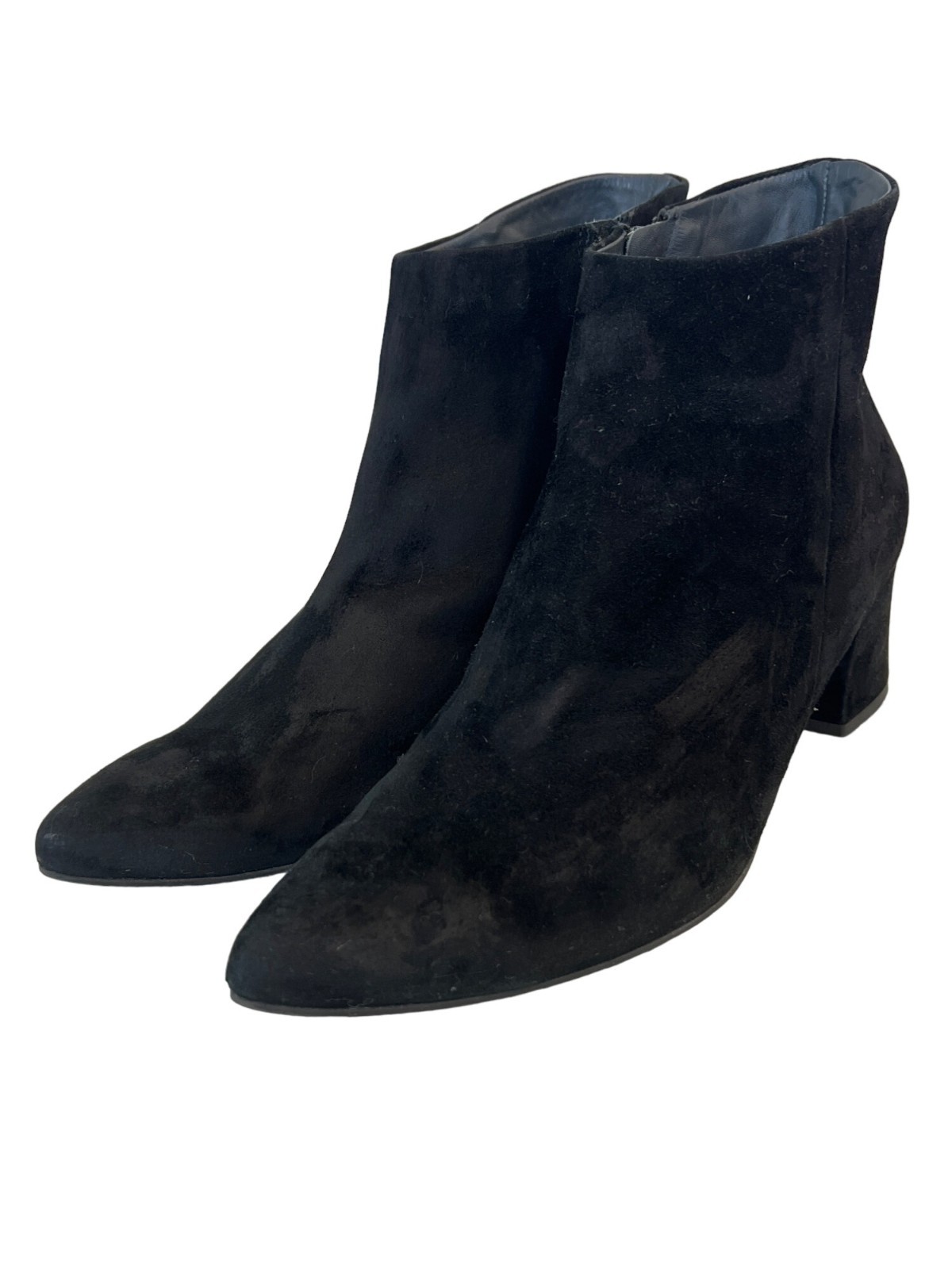 Paul Green Ankle Boots Size 8 Bridget Suede Black Pointed Toe Bohemian Hippie