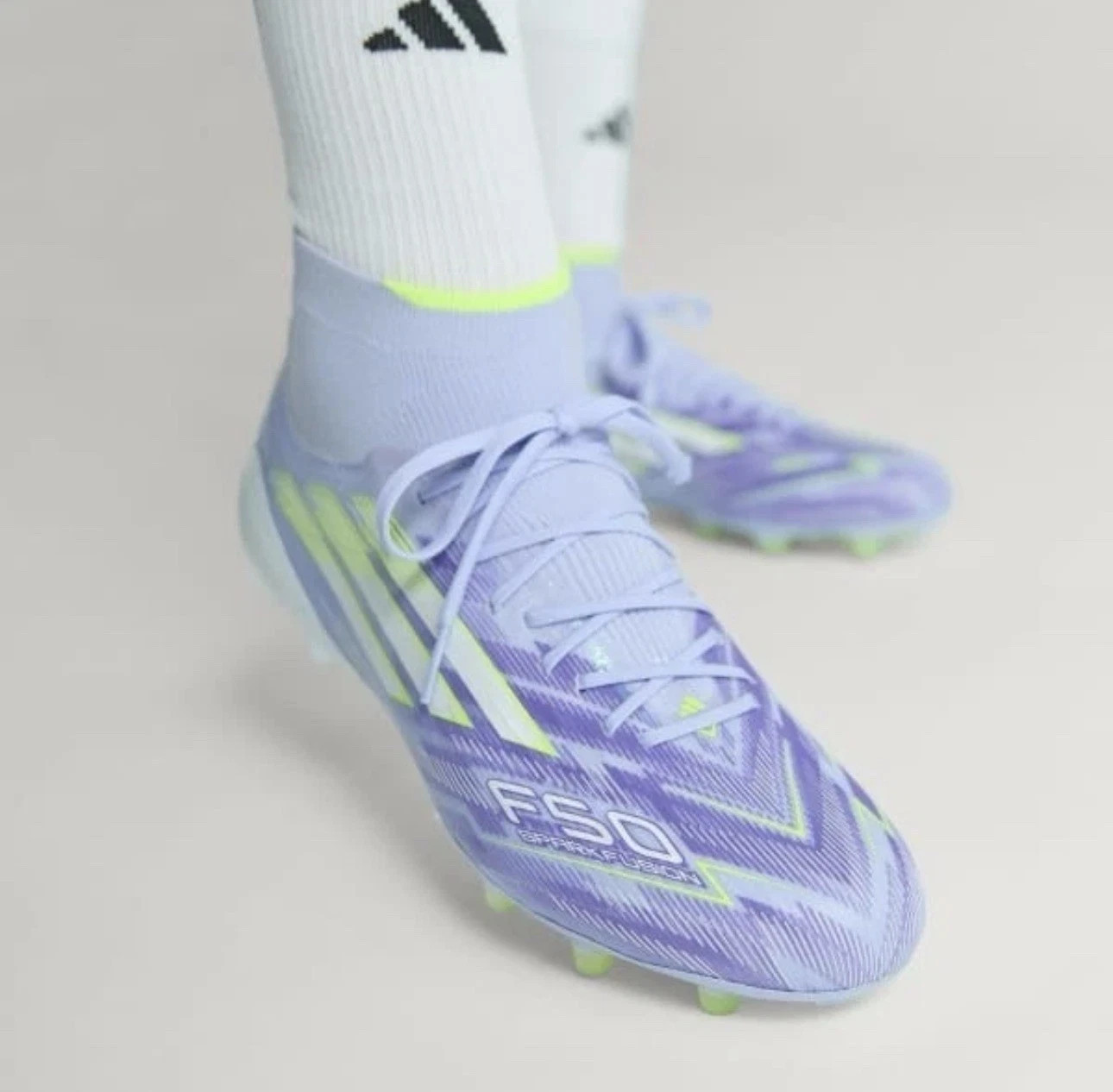 Adidas F50 Sparkfusion Elite Mid FG Size 9.5 Women’s Purple Neon Soccer Cleats