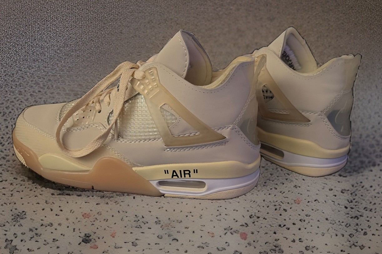 Size 8- Air Jordan 4 Retro SP x Off-White Mid Sail