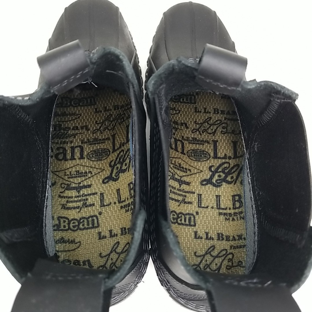 Bean Boots By LL Bean 6.5″ Chelsea Duck Rain Boots Women’s sz 9 M Black Leather