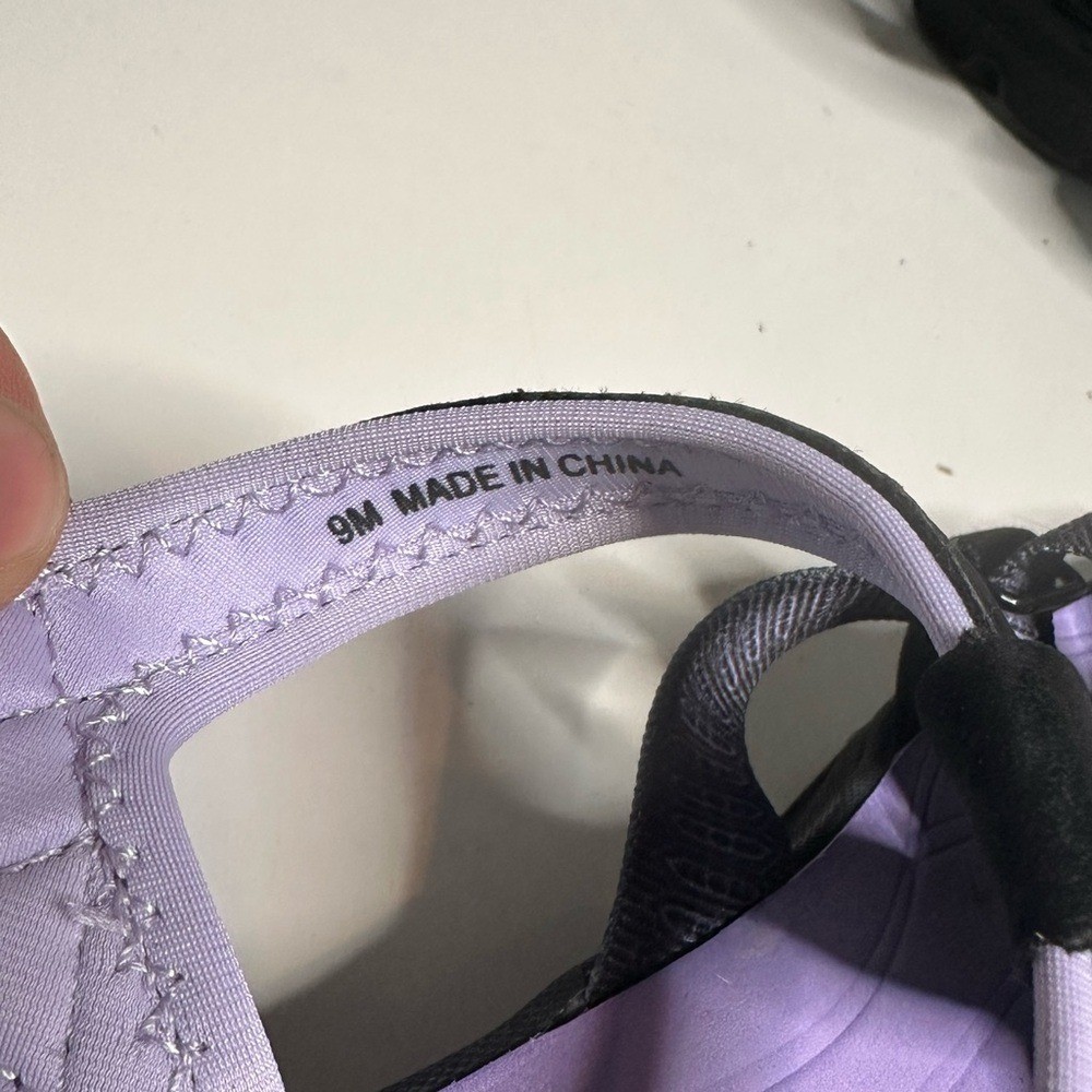 JSport Brand – Sandals – Black and Purple Strappy Sandals – Women’s size 9