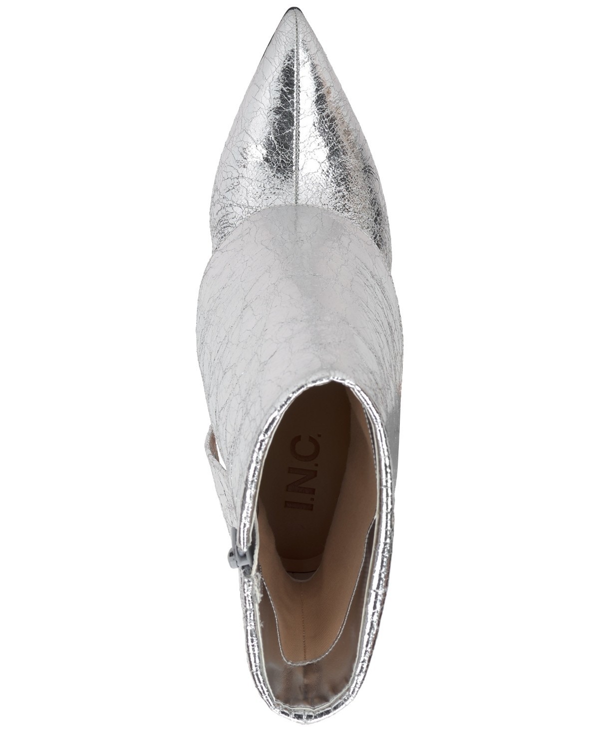 I.n.c. International Concepts Women’s Sabeel Cuff Booties, Silver Crinkle, 5M
