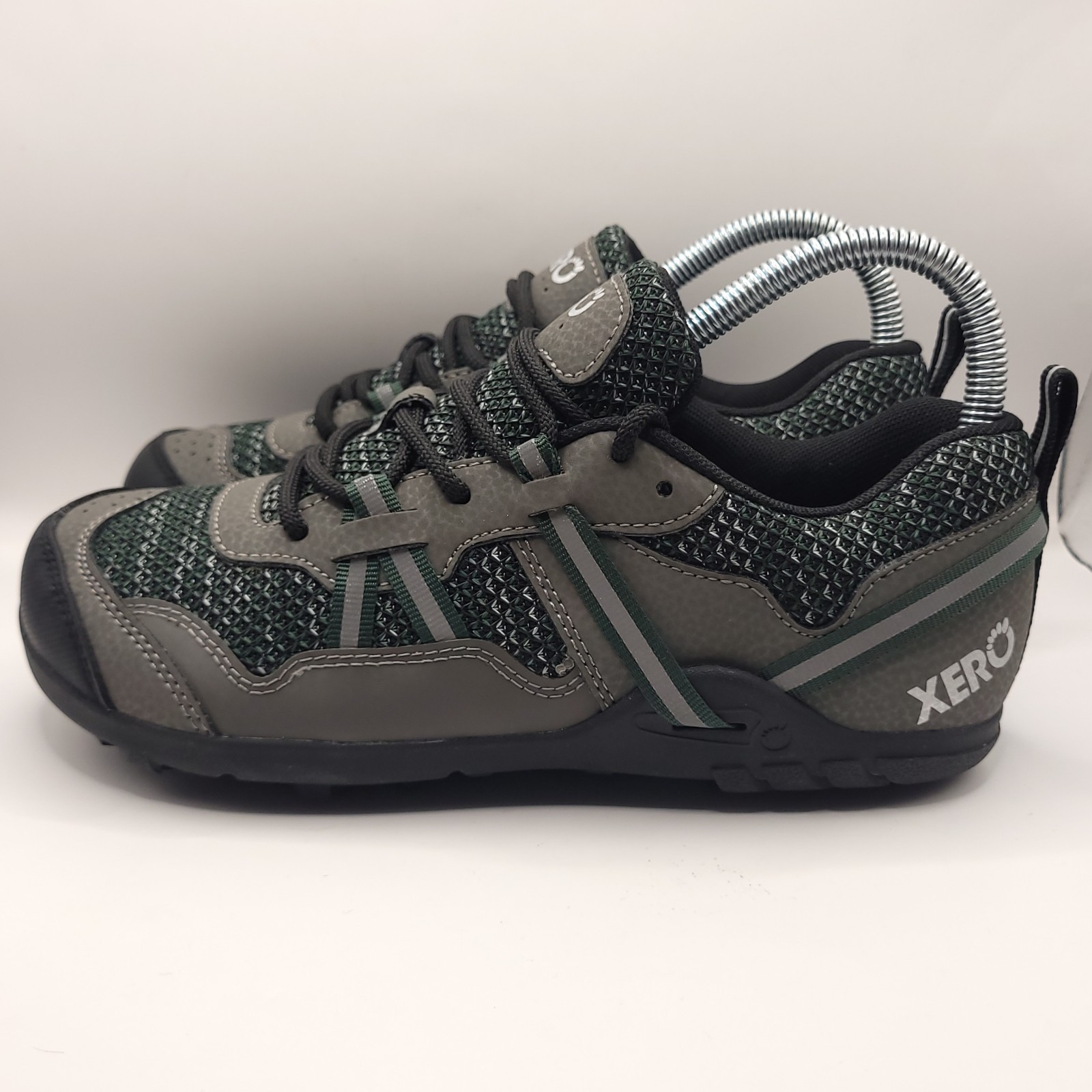 Xero TerraFlex II Womens Size 6.5 Barefoot Running Hiking Shoes Green Gray EUC