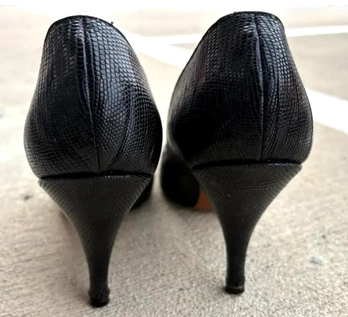 Vintage Genuine Alligator Lizard Heels Women US 10 AAA Made in USA