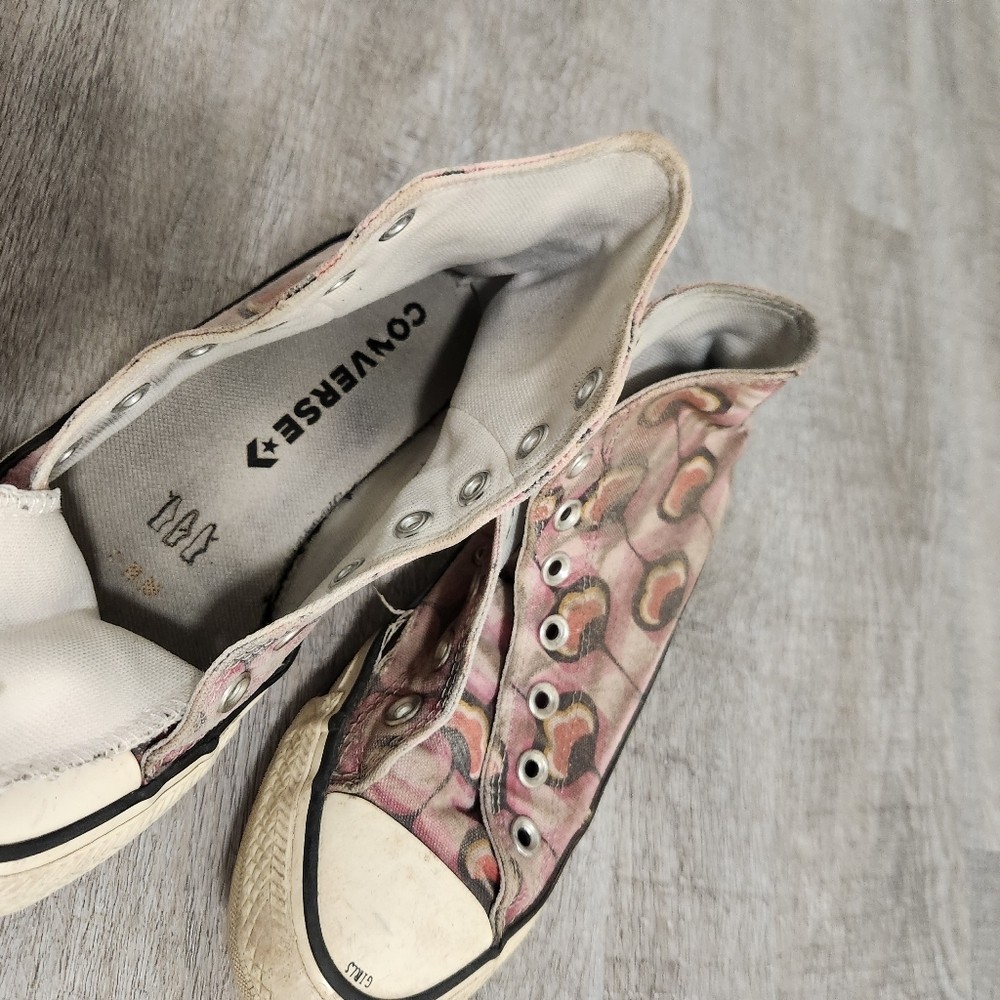 Converse Pink Cherry Blossom High Top Sneakers Size 5