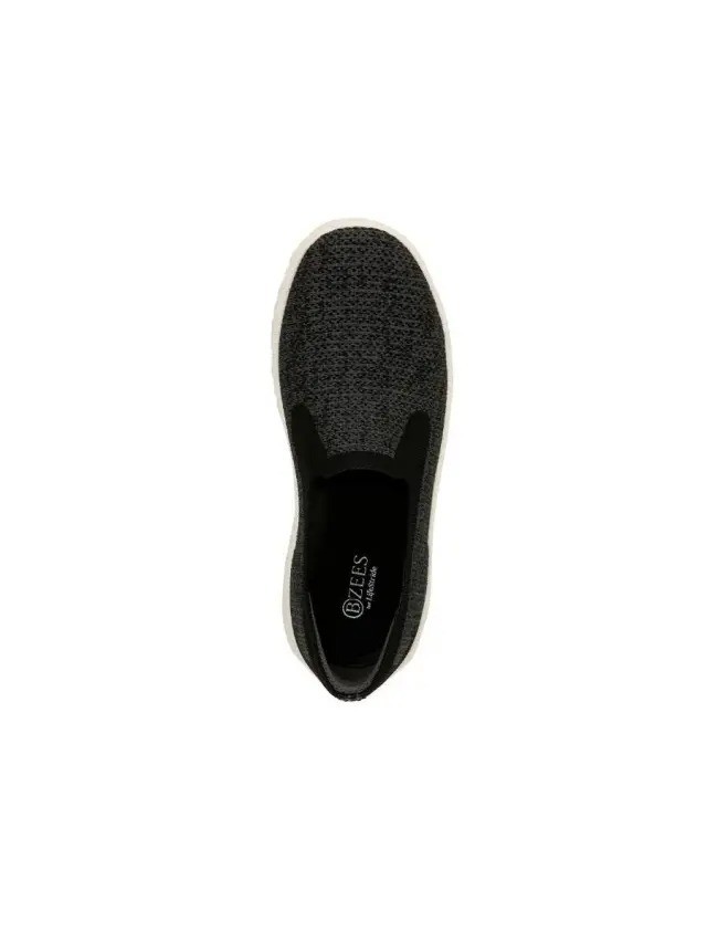 Bzees Wednesday Women Black Everyday Slip On Shoes Size 6M New