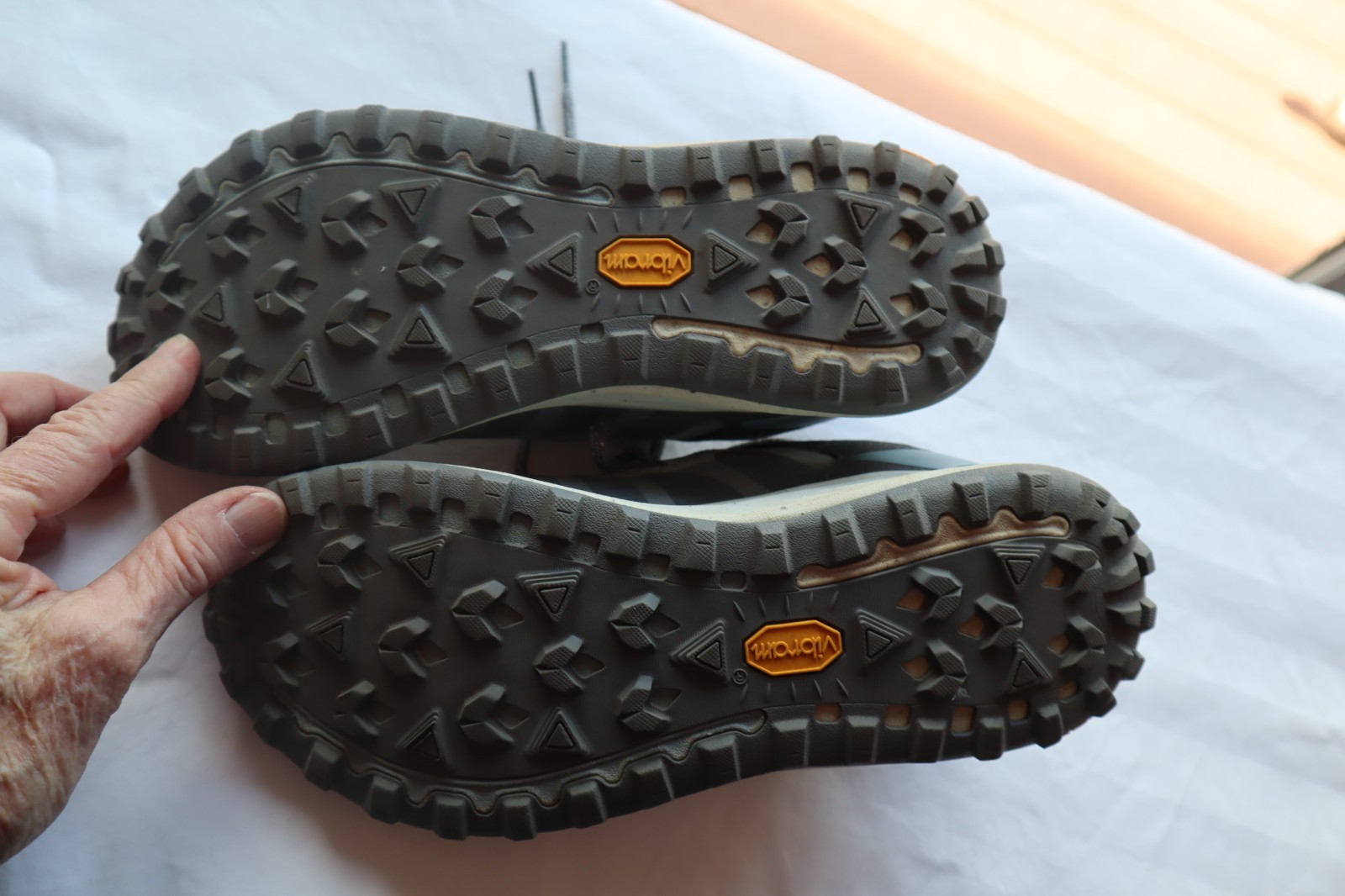 Gray & Blue Synthetic & Textile MERRELL Antora Laced Running Sneakers 8.5