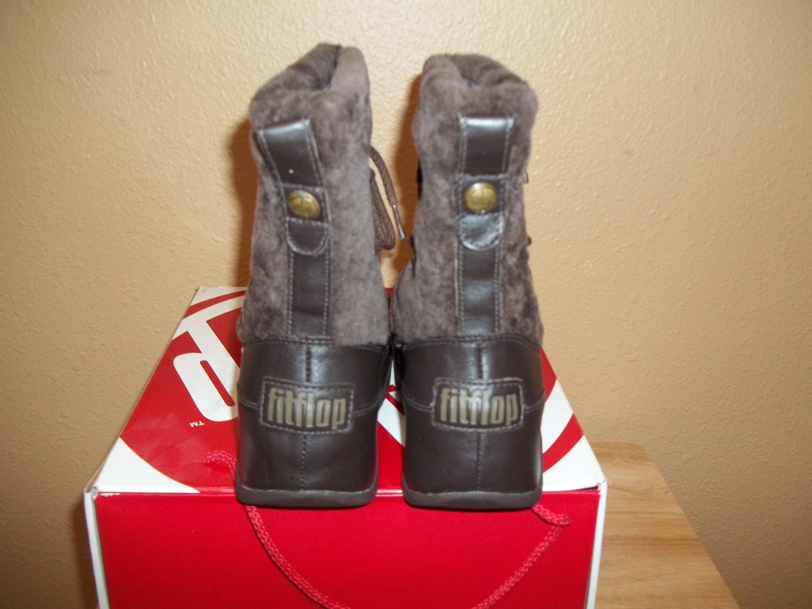 FitFlop Super Blizz Womens Winter Pull-on Boots Chocolate New US 5 / UK 3/ EU 36