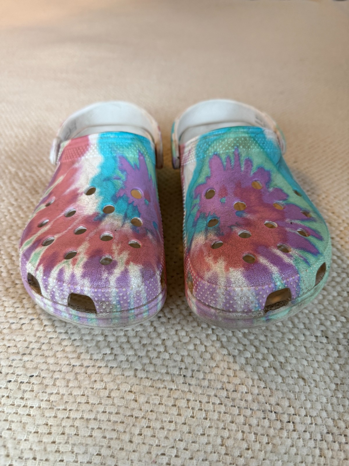 Tie Dye Crocs Size 5M/W7