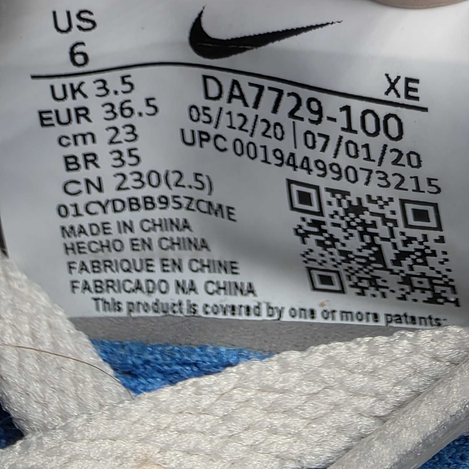 Nike Daybreak Type Sneakers Sail Photo Blue Women’s DA7729-100 Running Size 6