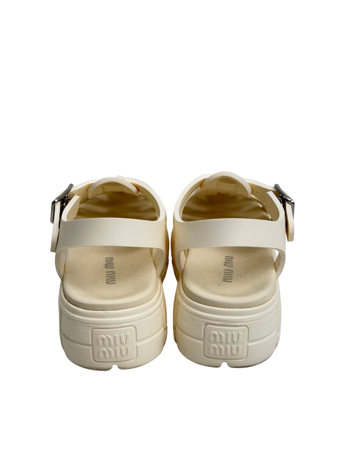 Women’s MIU MIU EVA Platform Cage Sandals. Size: 37 EU.