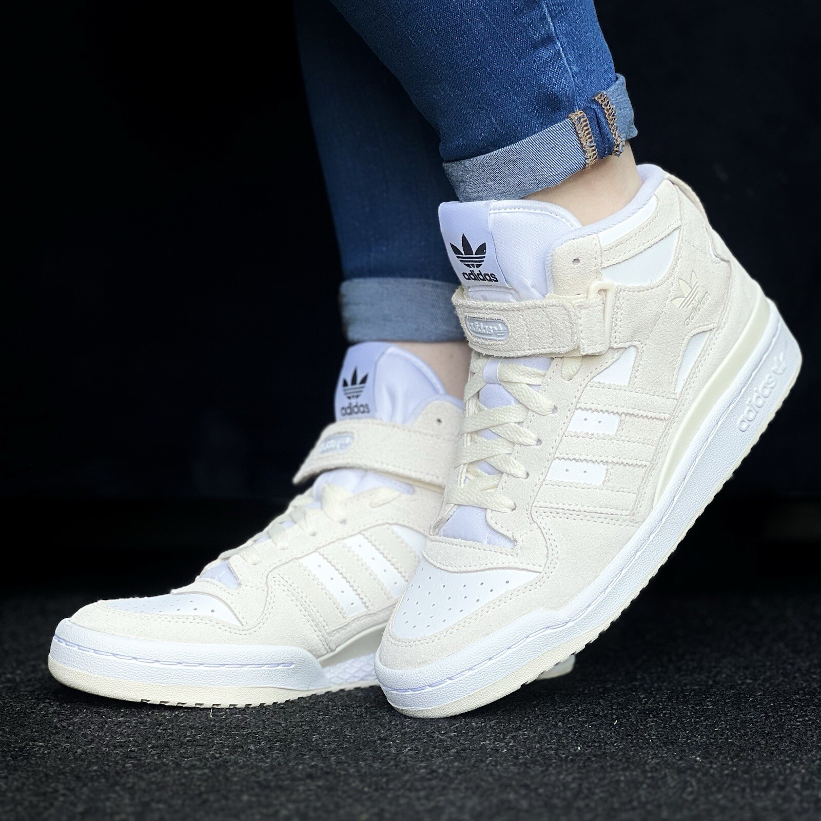 Adidas Originals Forum Mid Women’s Athletic Shoe Casual Sneakers White #949