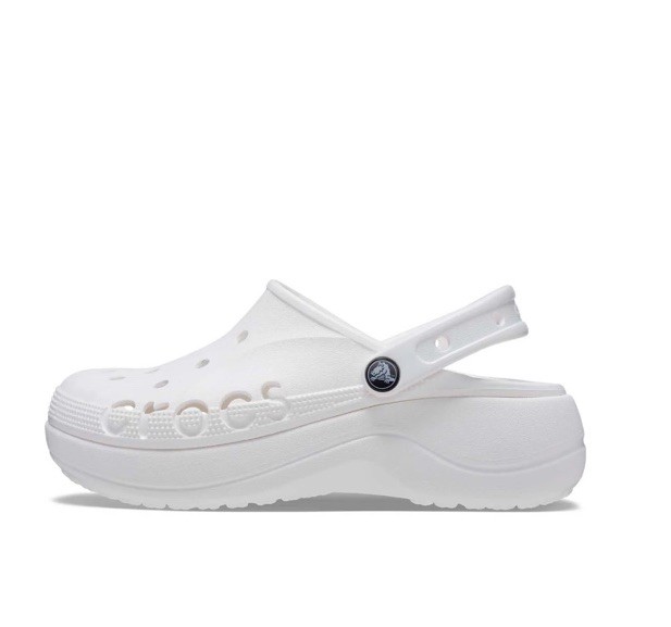 NEW – Crocs Womens Baya Platform Clog Slip On White Womens Size 9