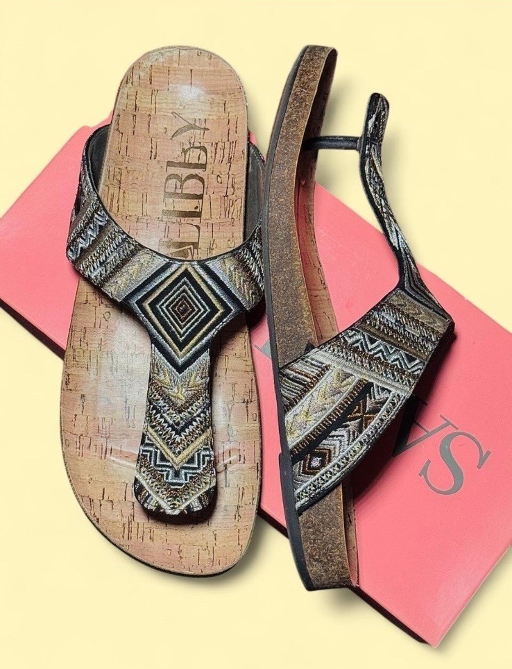 Sam & Libby Boho Beaded Cork Sandals
