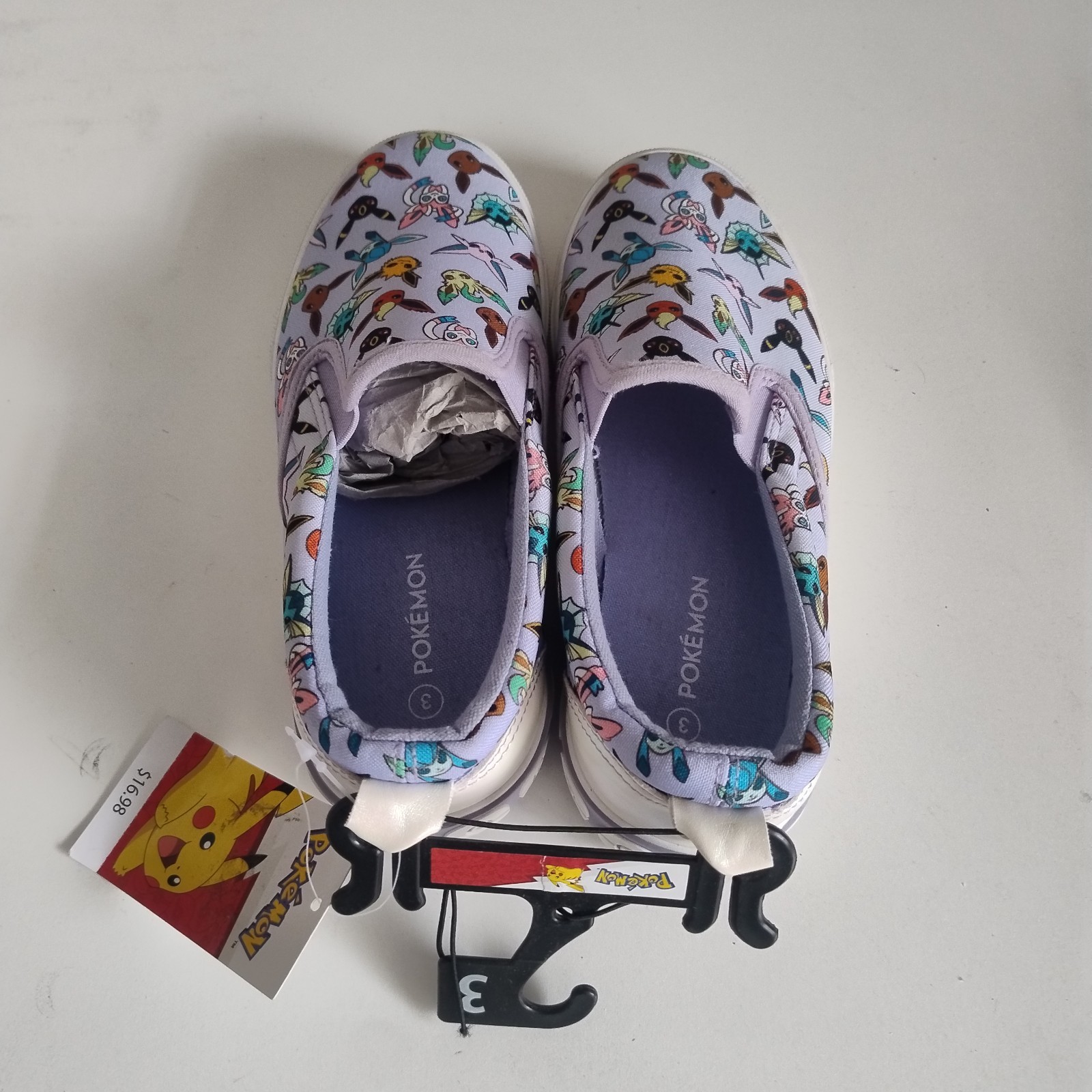 New Pokemon Shoes Women/Girl’s Size 3 SlipOn Eeveevolutions