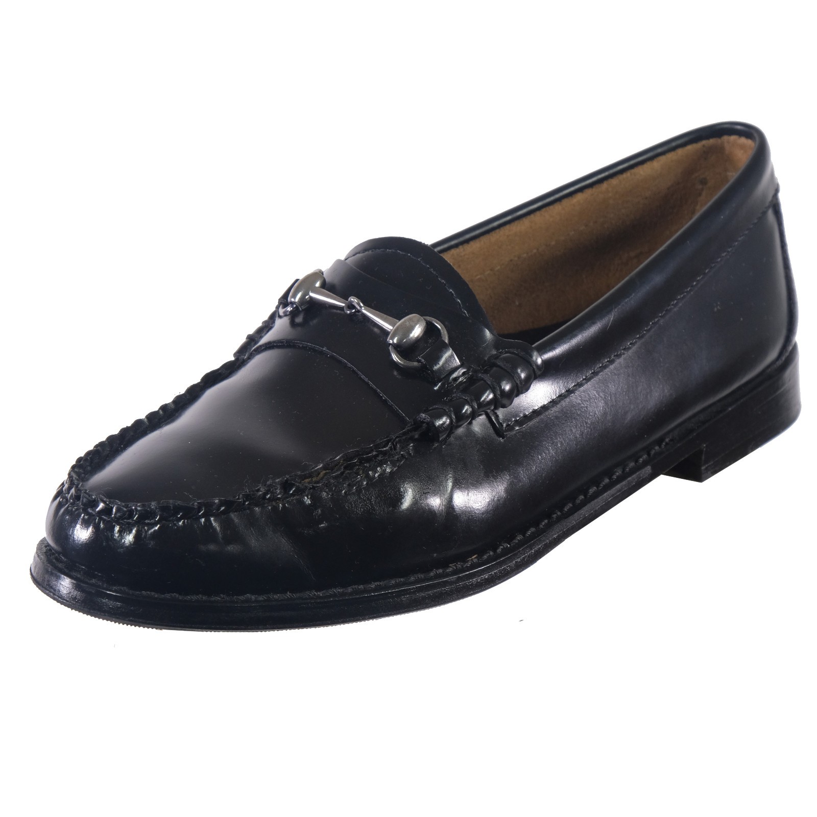 GH BASS Weejuns Lianna Horsebit Loafers Shoes Sz. 7 B Leather Black Women’s