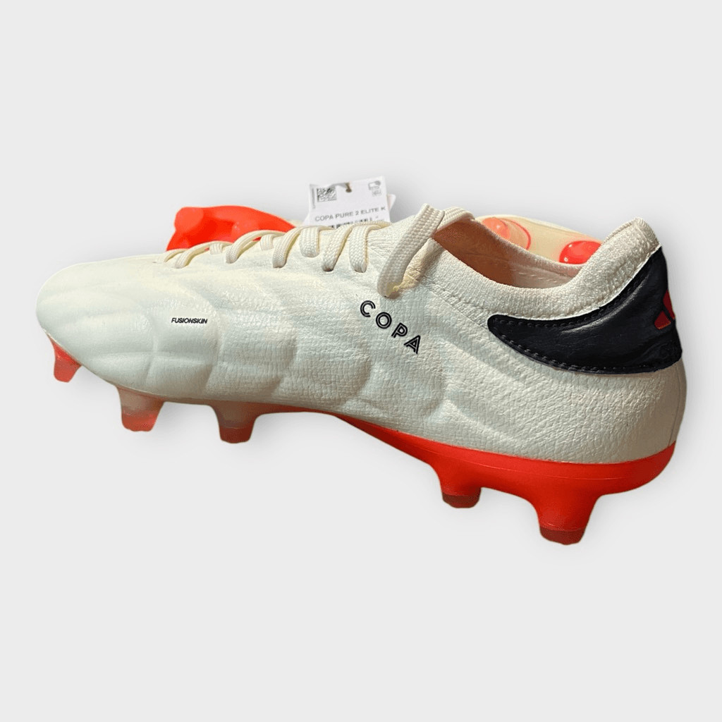 Adidas Copa Pure 2 Plus+ FG Ivory Core Black Solar Red Mens size 4.5/ Womens 5.5