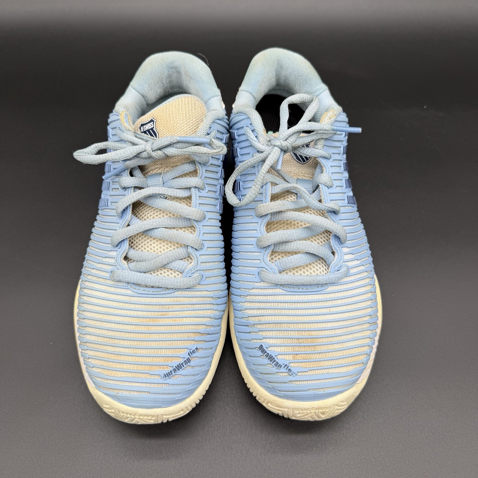 K-Swiss Hypercourt Express 2 Womens Size 6.5 Wide Blue White Tennis Sneakers