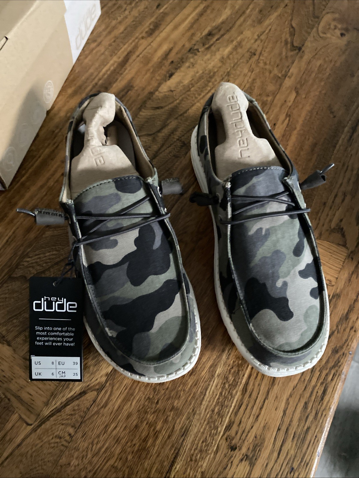 New Hey Dude Wendy Camo Shoes Women’s 8 New In Box Camouflage