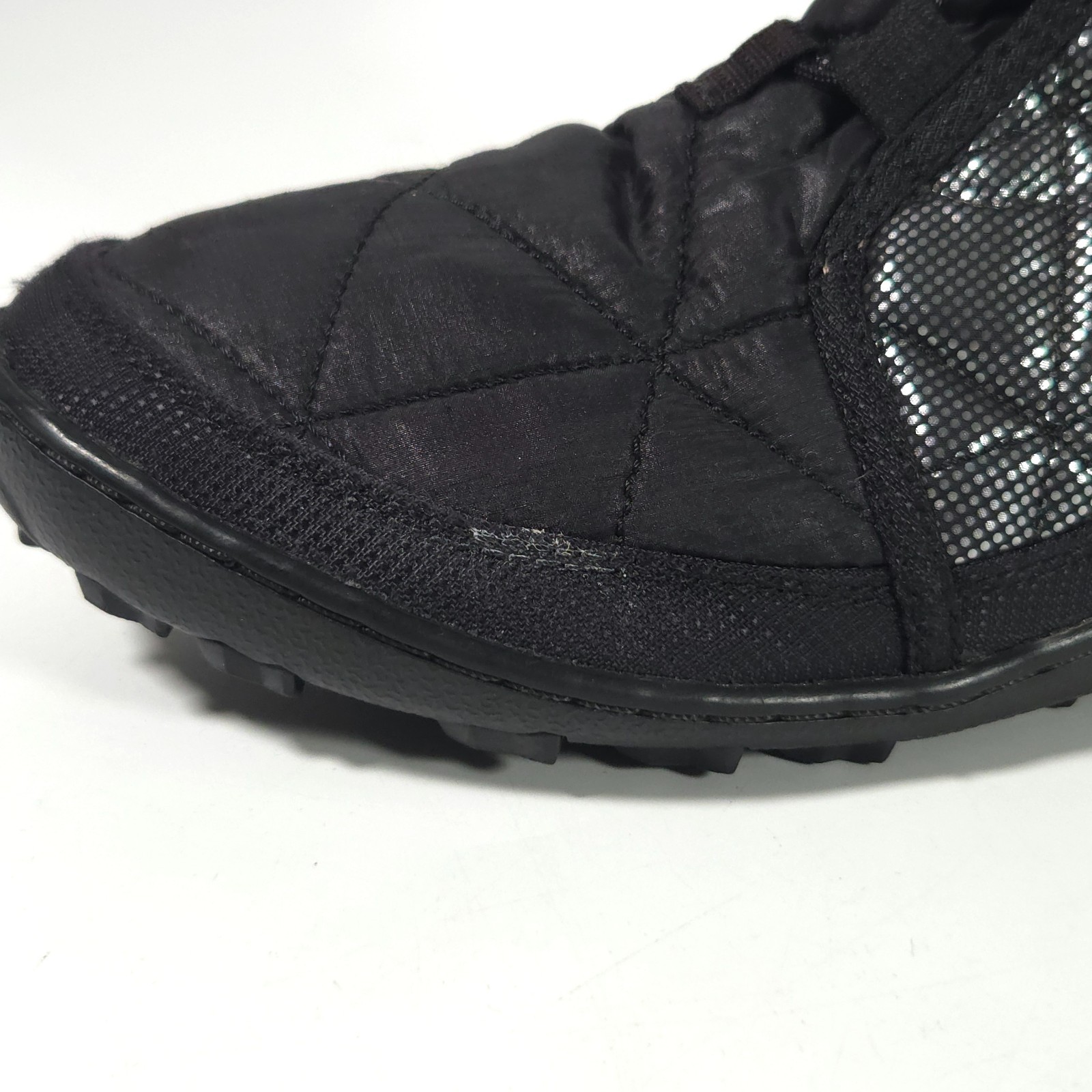 Columbia Boots Women Size 8.5 Silver Waterproof Faux Fur Quilted Snow BL3826-010