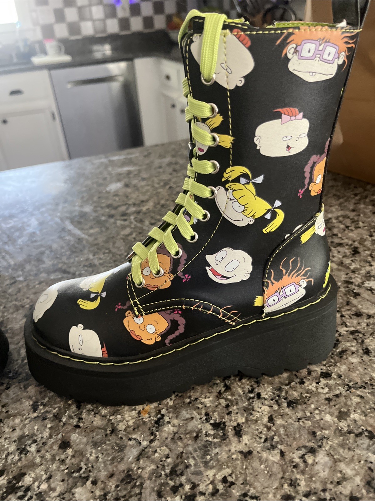 Brand New w/Tags Dolls Kill x Rugrats Combat Boots Women’s Size 7M – Never Worn