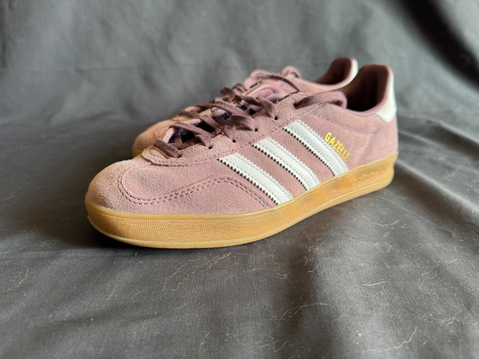 Adidas Gazelle Indoor Shadow Fig Gum Women’s US Size 7 – Pre-Owned Good Conditio